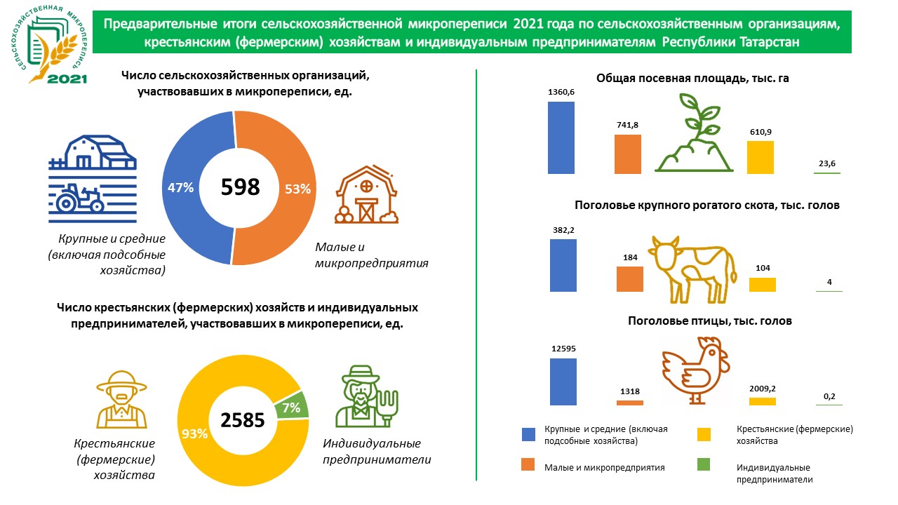 Итоги сельскохозяйственной микропереписи 2021 года. Статистика смертности в Татарстане 2021.